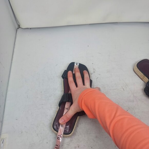 STAUD Black Maya Ruched Espadrille Slide Sandals - Picture 7 of 8